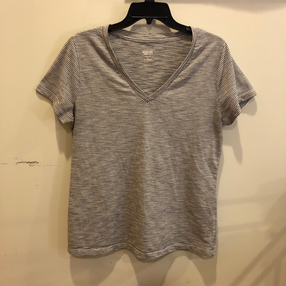Striped V Neck Shirt